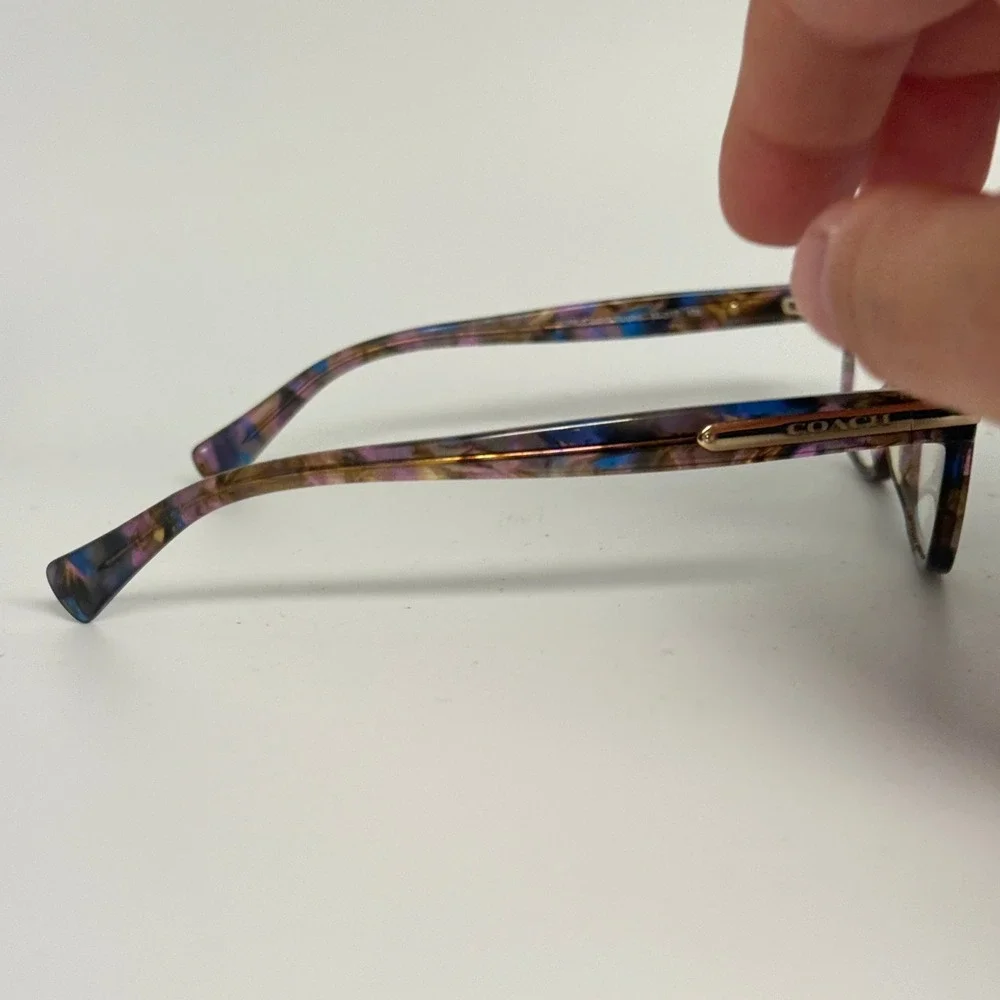 Coach‎ 5288 Confetti Purple Eyeglasses Frames 51-17-135 Rectangular Tortoise